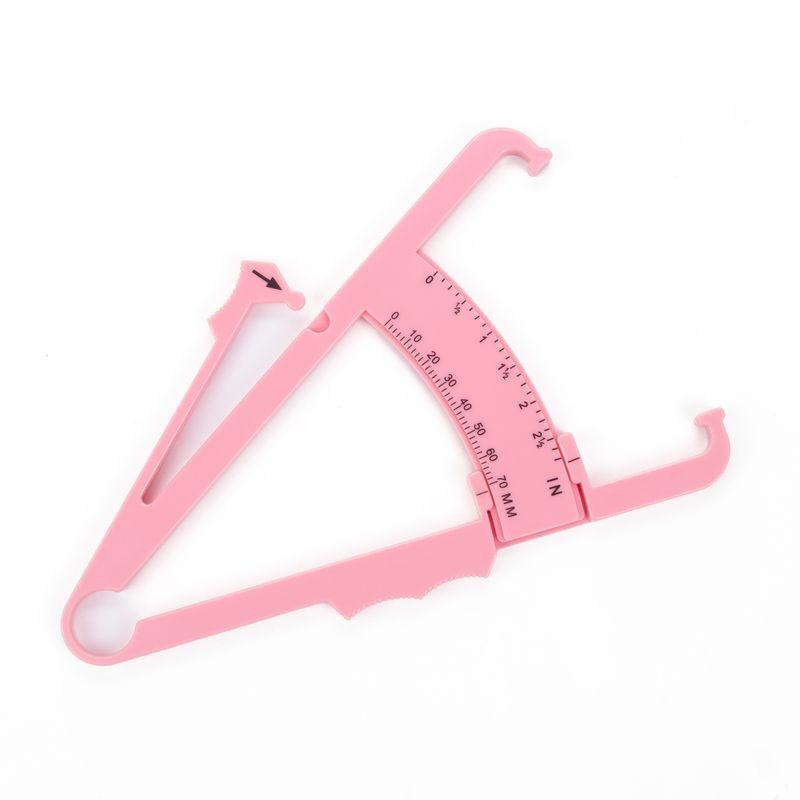 GENERICO - Adipómetro Plicómetro Medidor de Grasa Tipo Pinza Rosa