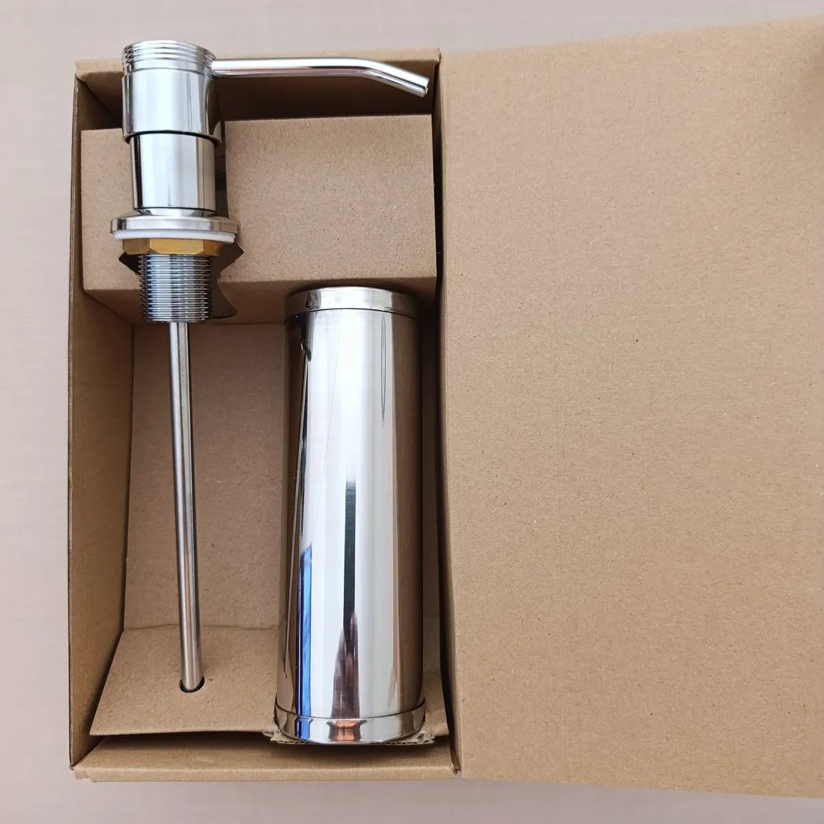 RINOX - Dispensador de Jabón Líquido R-inox para Empotrar Cocina Cromado