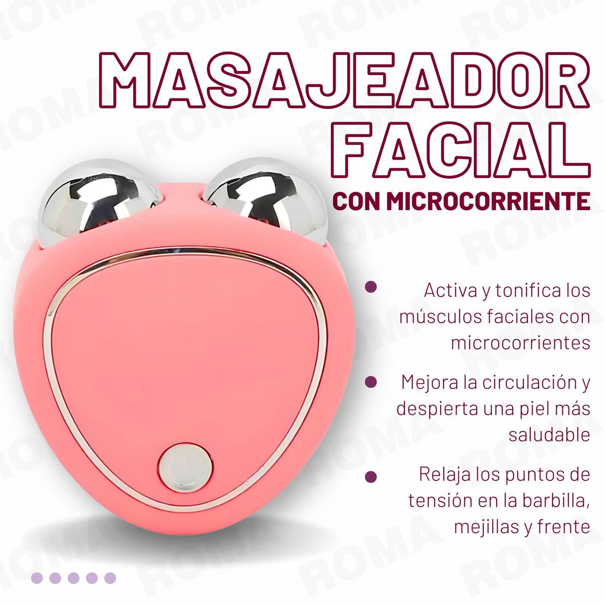 GENERICO - MASAJEADOR FACIAL CON MICROCORRIENTE + GEL ALOE VERA