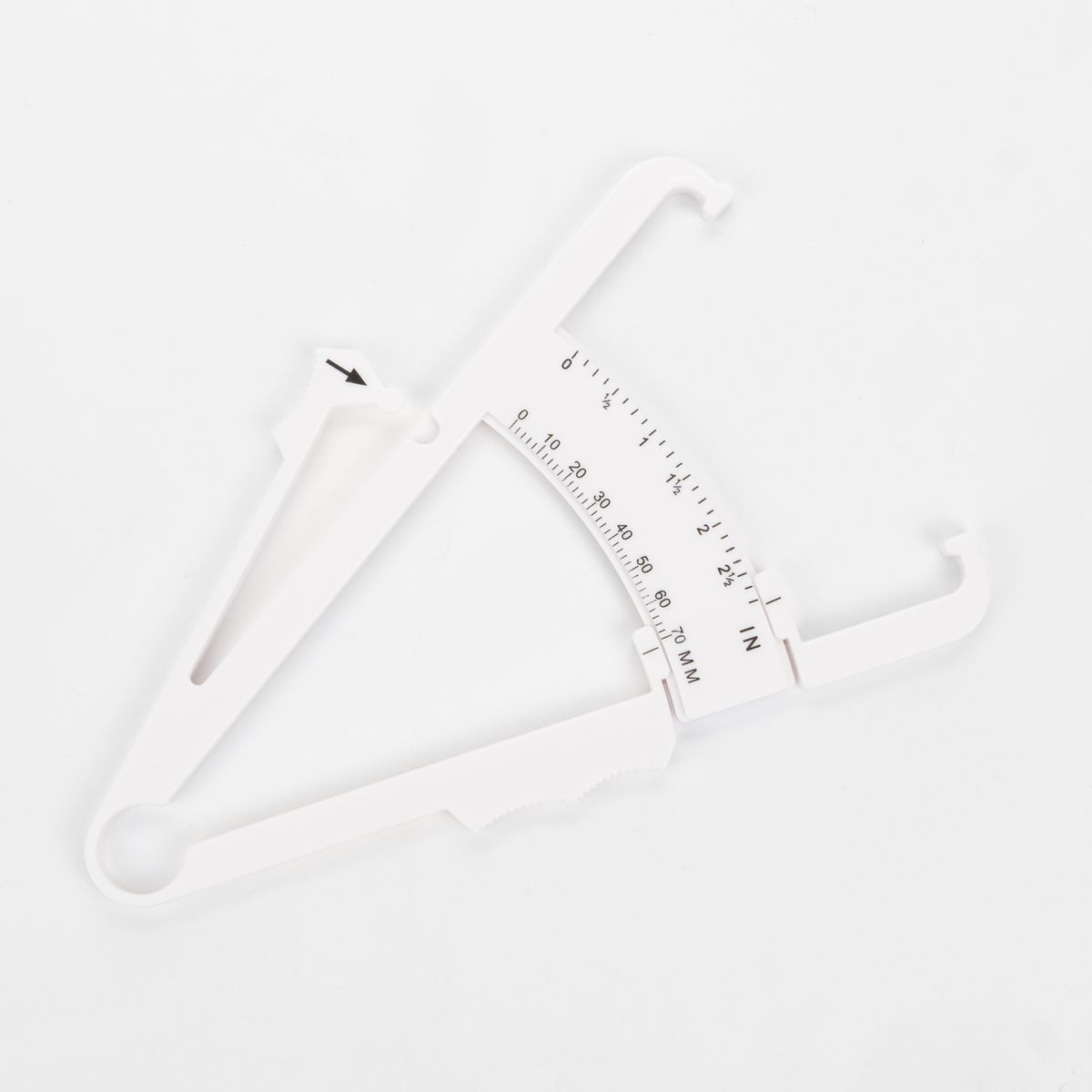 GENERICO - Adipómetro Plicómetro Medidor de Grasa Tipo Pinza Blanco