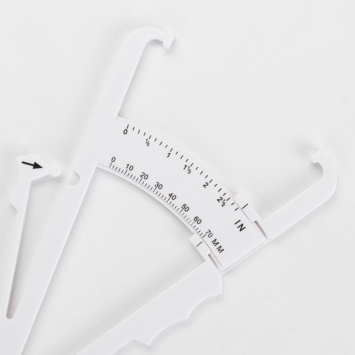 GENERICO - Adipómetro Plicómetro Medidor de Grasa Tipo Pinza Blanco