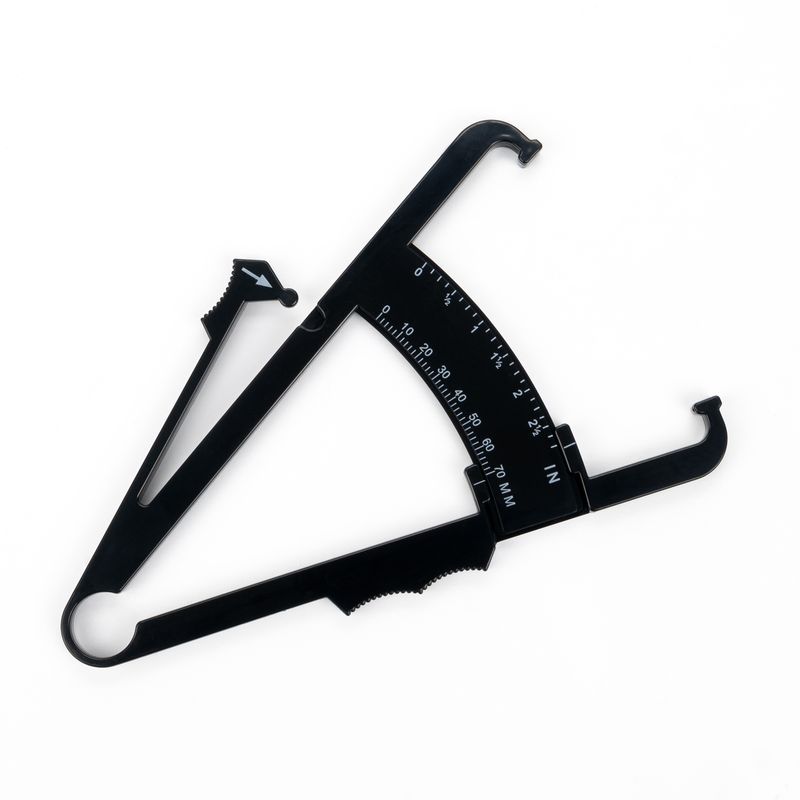 GENERICO - Adipómetro Plicómetro Medidor de Grasa Tipo Pinza Negro