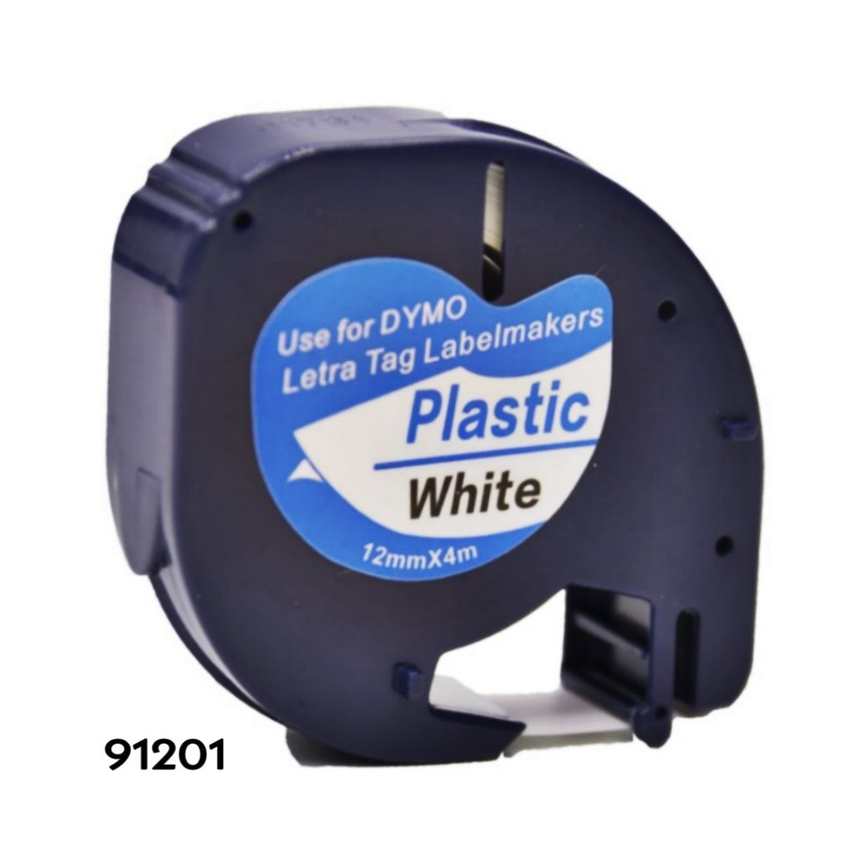 DYMO - CINTA DYMO COMPATIBLE 91201 12MM LETRA NEGRO SOBRE BLANCO