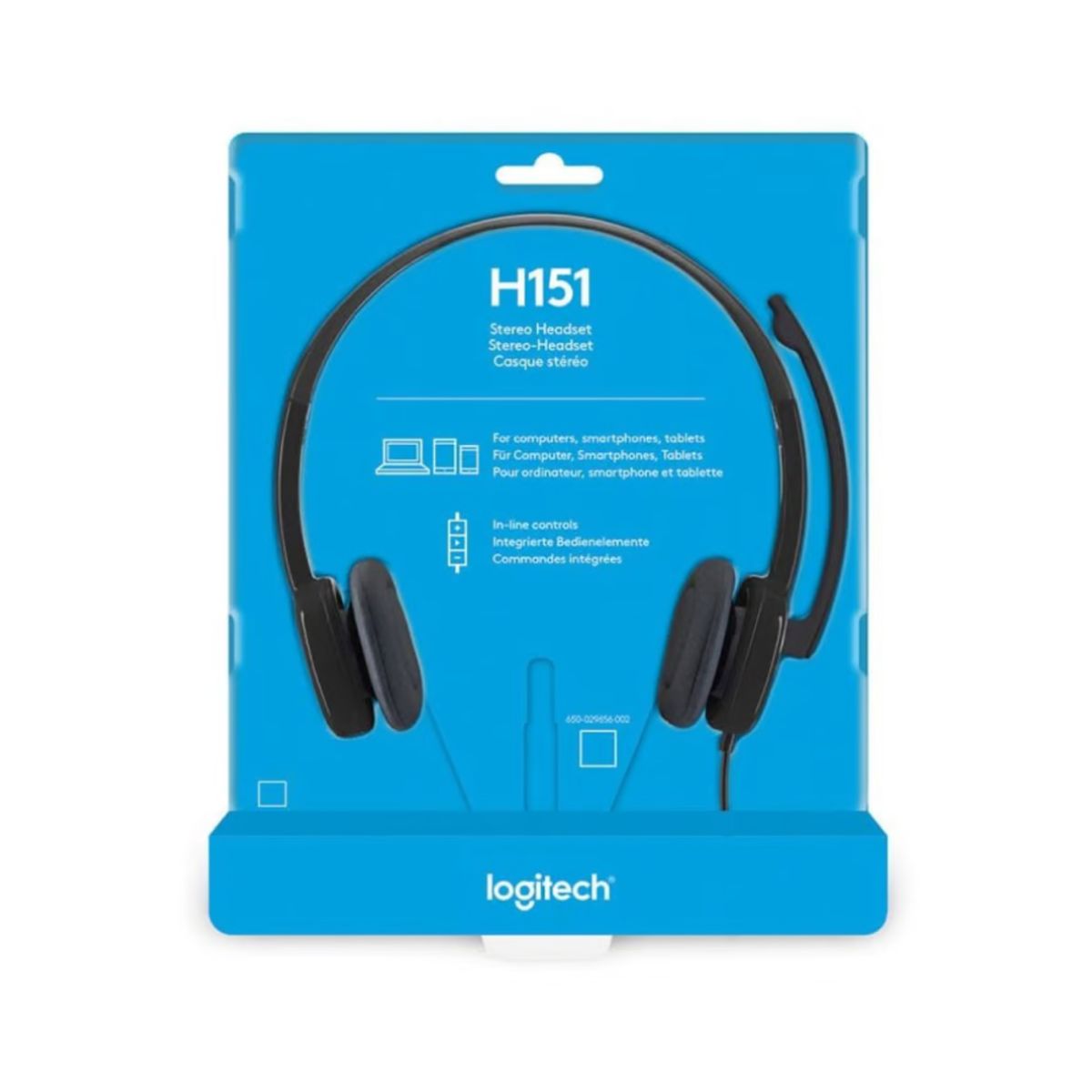 LOGITECH - AUDÍFONOS CON MICRÓFONO LOGITECH H151 STEREO CON CABLE 3 5MM JACK NEGRO