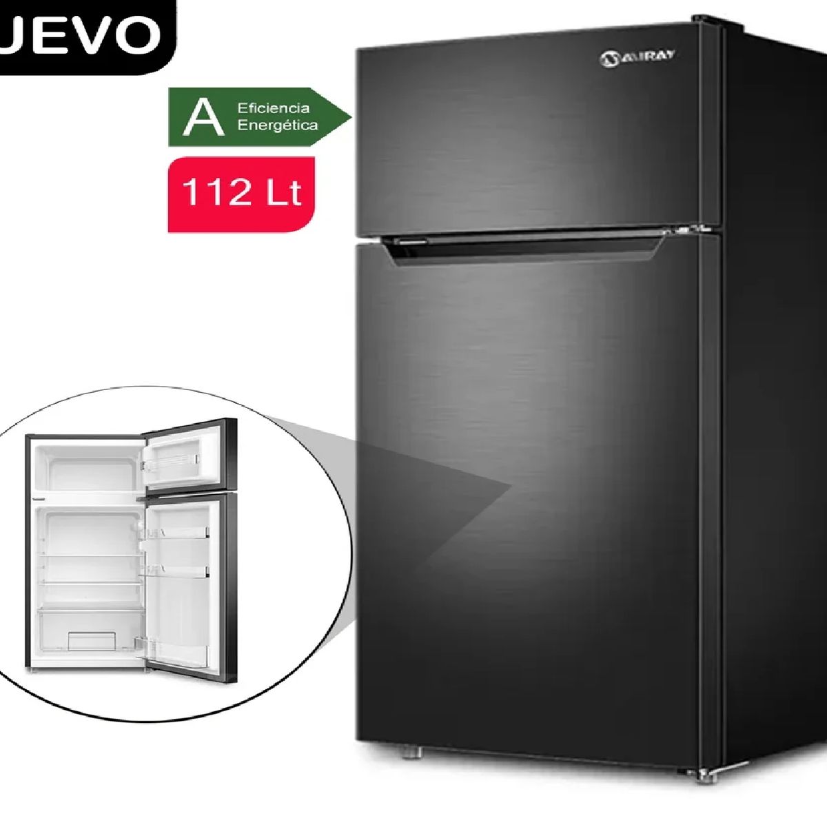 MIRAY - Refrigeradora Miray RM-114H Euro Frío 112 L – Negro