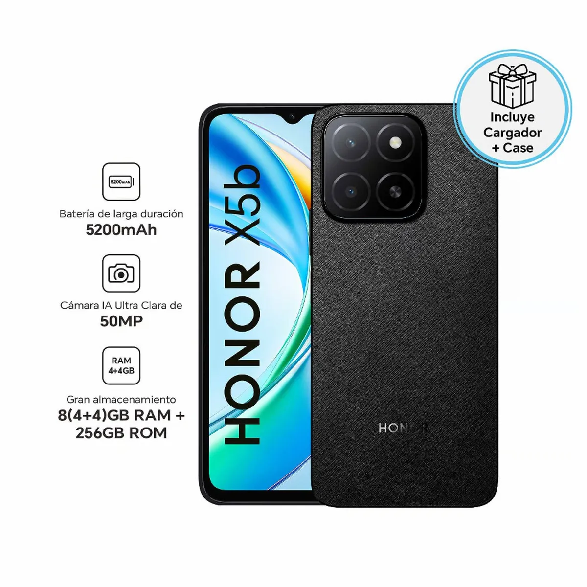 HONOR - Honor X5B PLUS  4GB 256GB 50MP - NEGRO