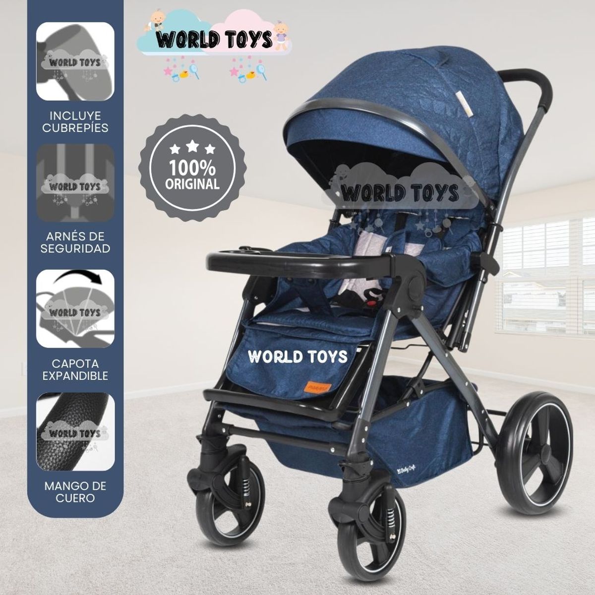 BABY - Coche Cuna de Lujo «BABY PARMAX»  Blue