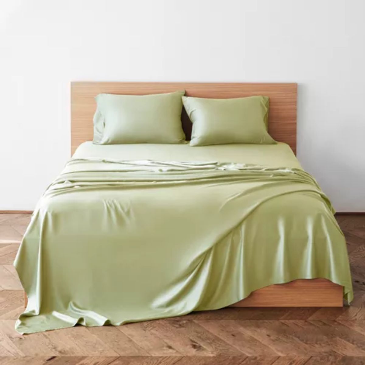 CLAUDIA RIVA HOME - Juegos de Sábanas de Bambú Verde 300 Hilos