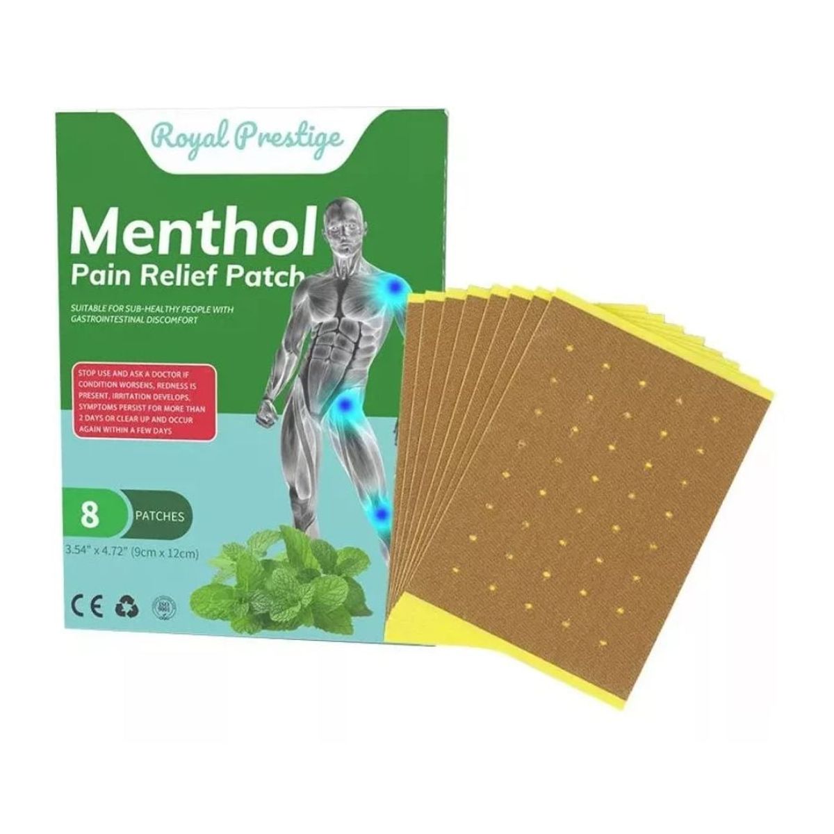 GENERICO - Royal Prestige Parche Para Dolor Muscular Menthol 8 Piezas