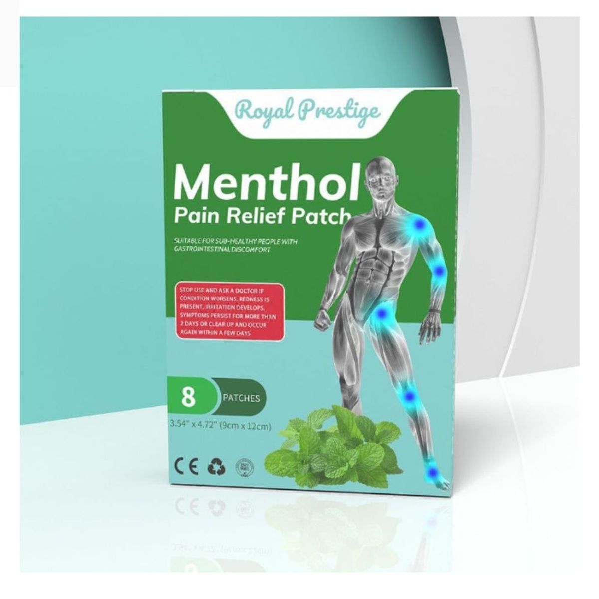 GENERICO - Royal Prestige Parche Para Dolor Muscular Menthol 8 Piezas