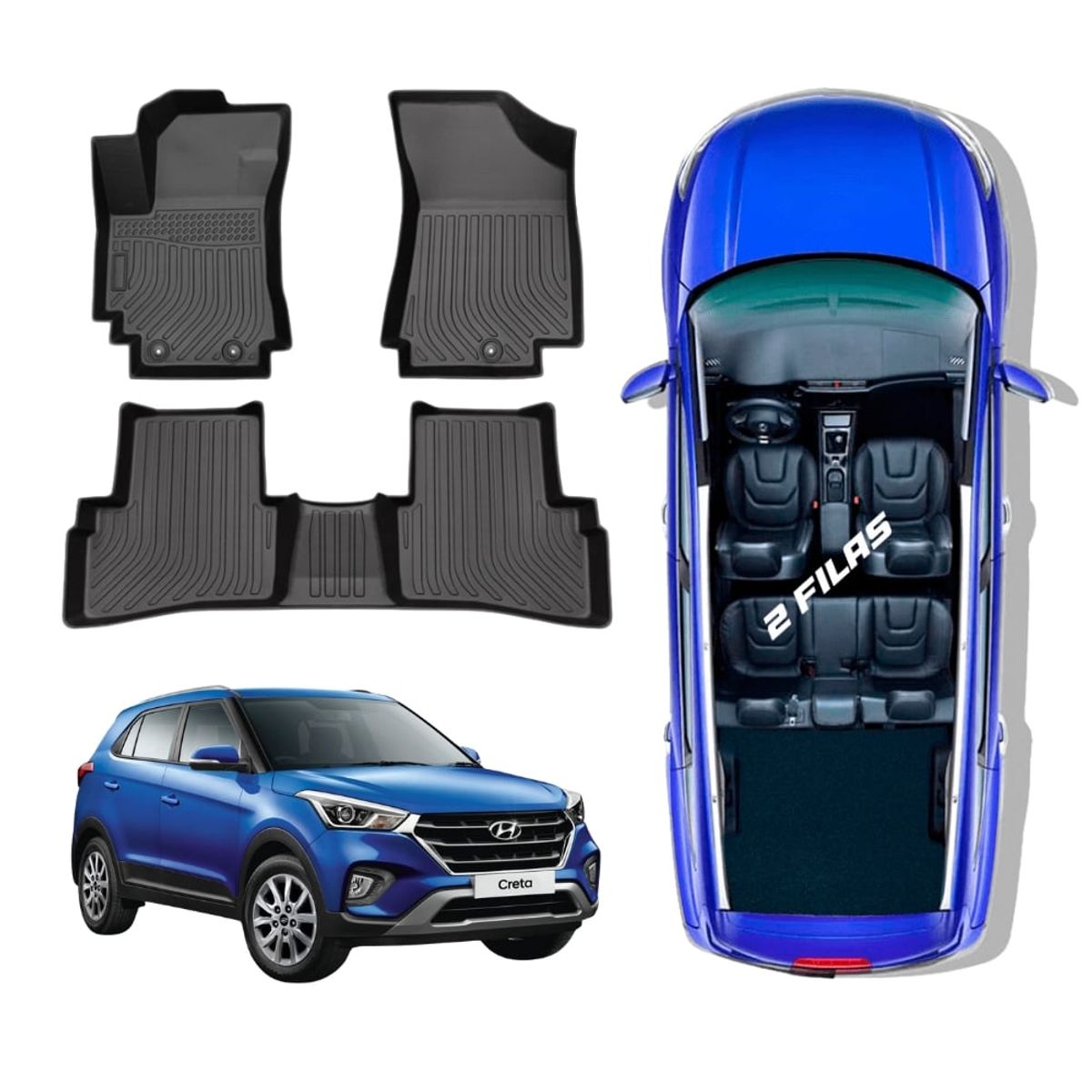 GENERICO - PROTECTOR CUBRE PISO 5D HYUNDAI CRETA 2015-2019