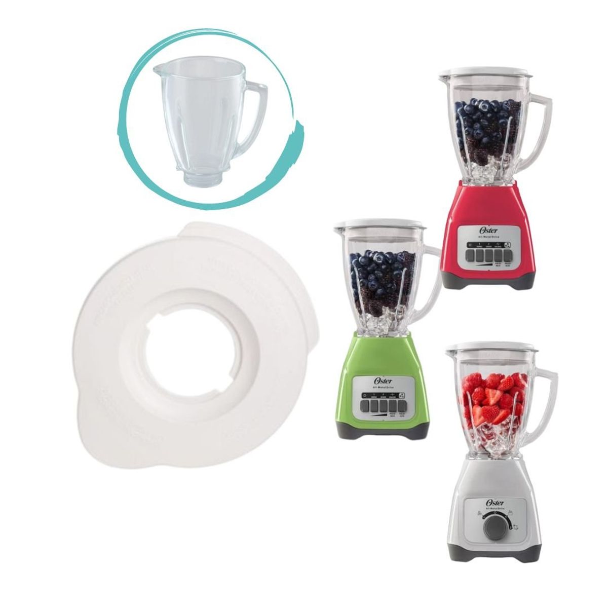 OSTER - Tapa Redonda Oster Granel Granel Blanco