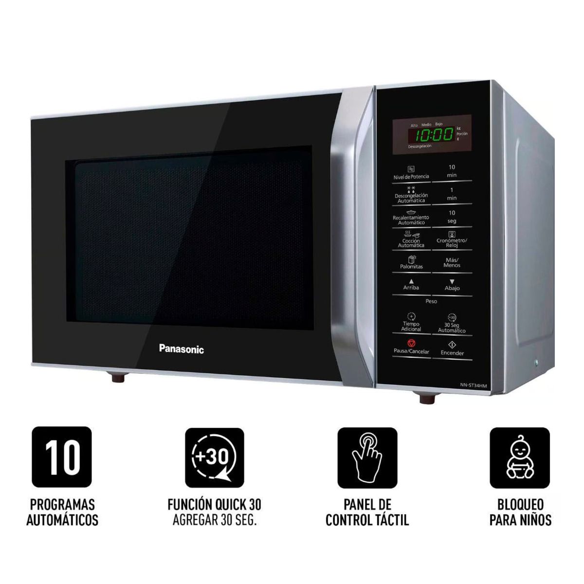 PANASONIC - MICROONDAS PANASONIC 25L SILVER SB34HMRPK