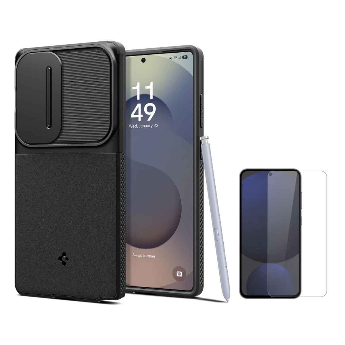 SPIGEN - CASE SPIGEN OPTIK ARMOR SAMSUNG S25 ULTRA Y VIDRIO