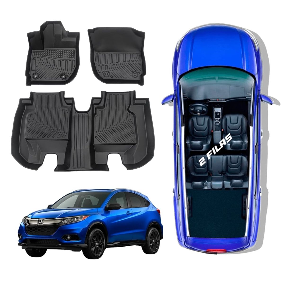 GENERICO - PROTECTOR CUBRE PISO 5D HONDA HRV 2016-2021