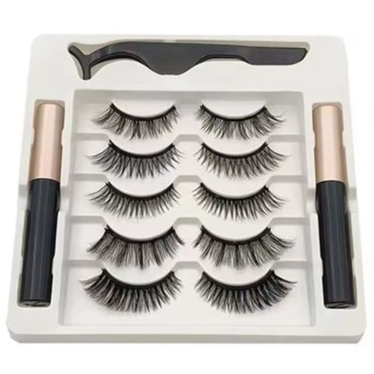 GENERICO - Pestañas magneticas  + pinza + delineador