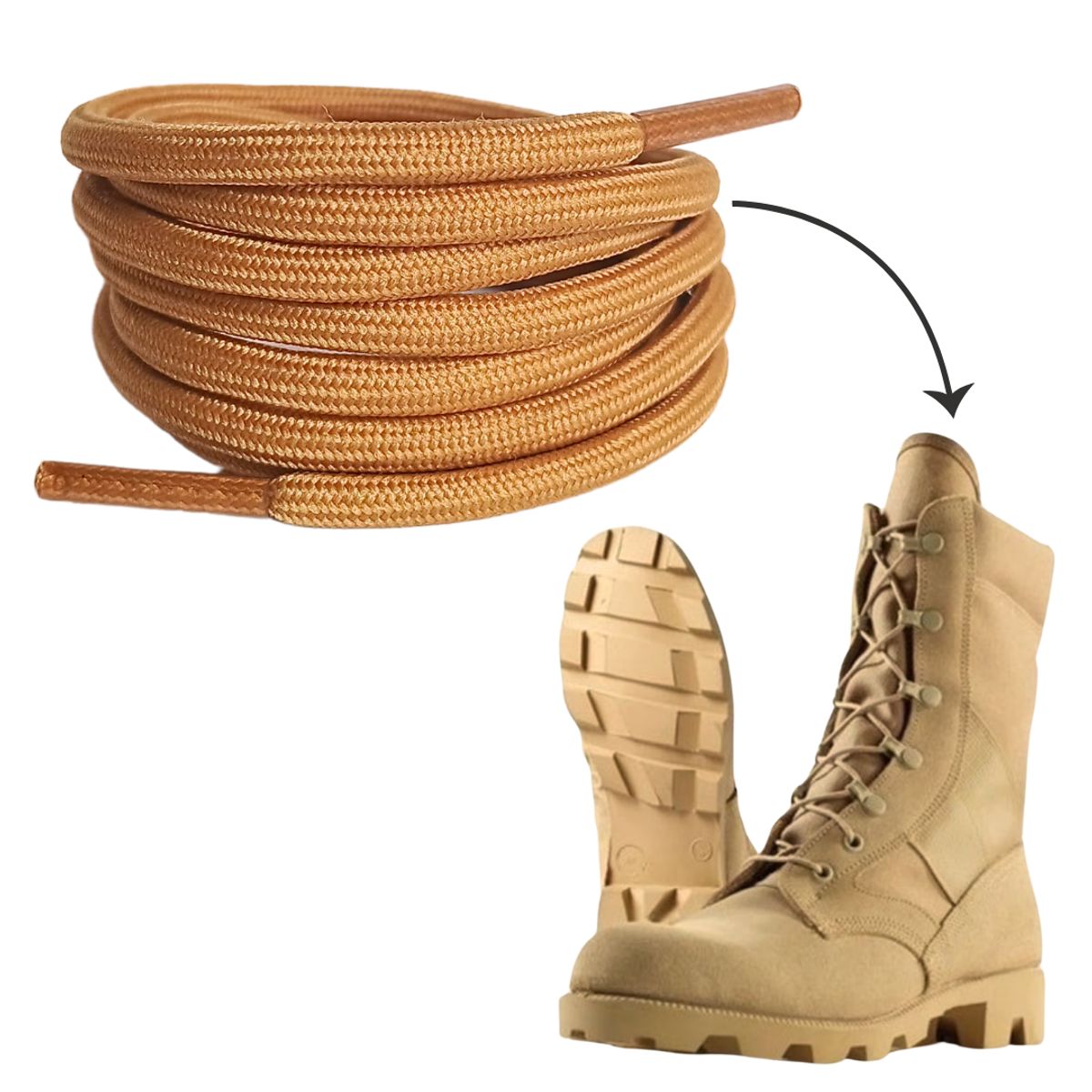 GENERICO - Pasador cordón redondo reforzado 2m 2pares