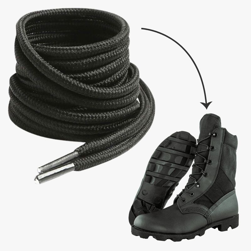 GENERICO - Pasador redondo reforzado 2m 2pares para botín borceguie