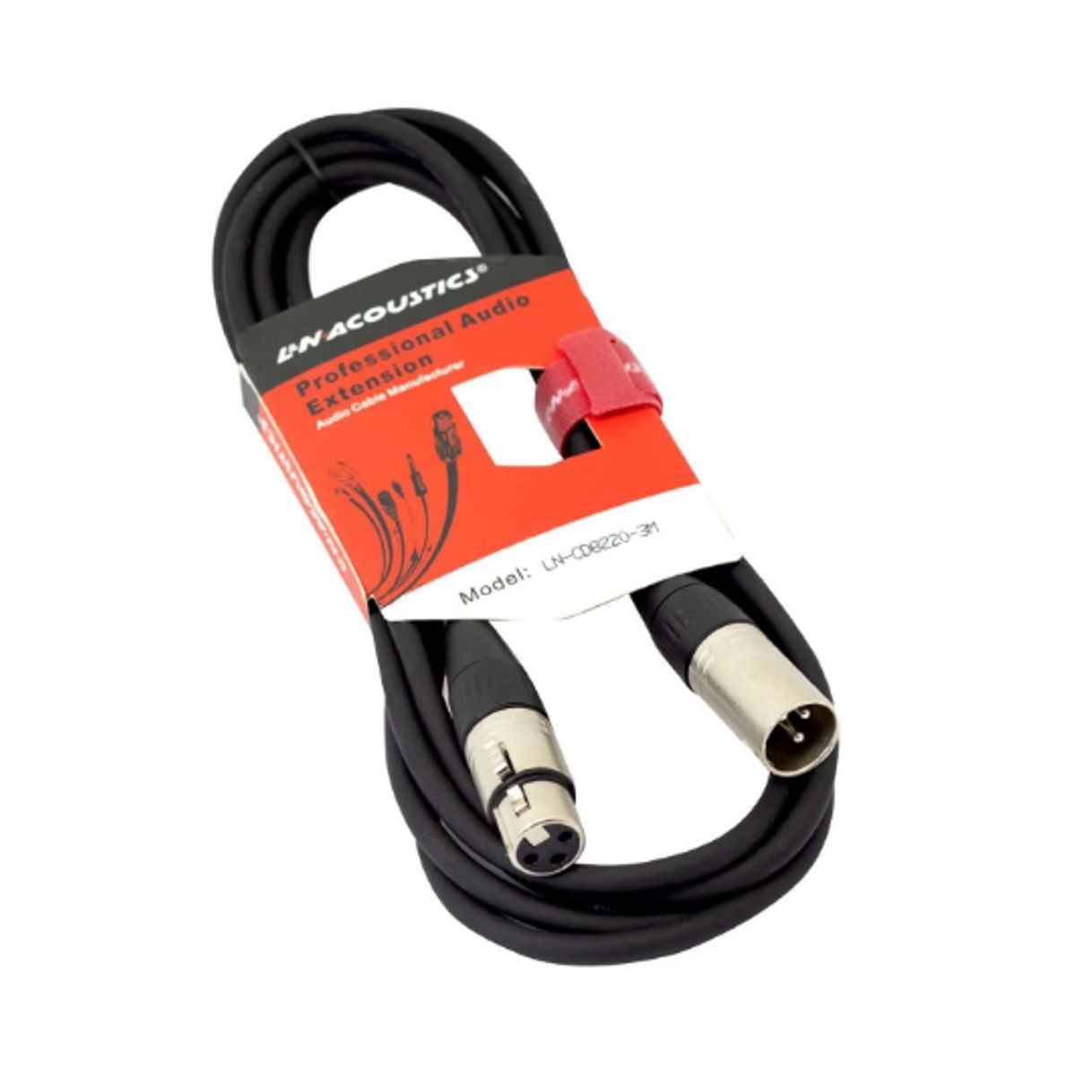 GENERICO - Cable para Micrófono Plug XLR a Jack XLR 3 Metros LN-CD8220-3M