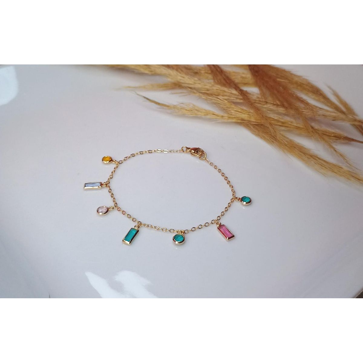 MORITA BAG STORE - PULSERA PARA MUJER CON PIEDRERIA DE COLOR