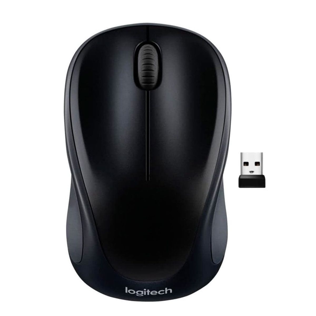 LOGITECH - Logitech M317 Wireless Black Ratón  Ergonómico con Receptor Nano USB
