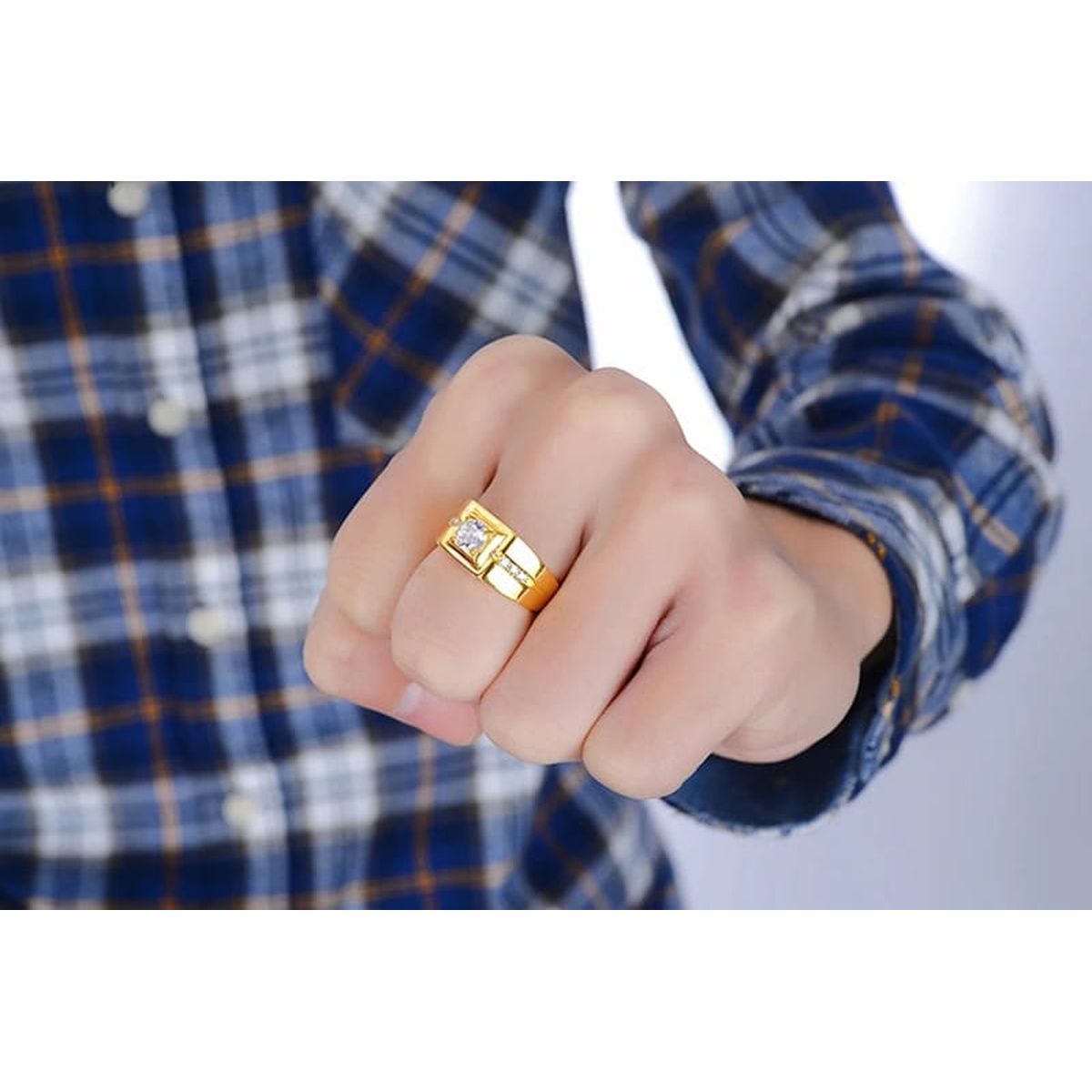 GENERICO - Anillo Elegant Gentleman Zircón Hombre Aro San Valentin Genieka