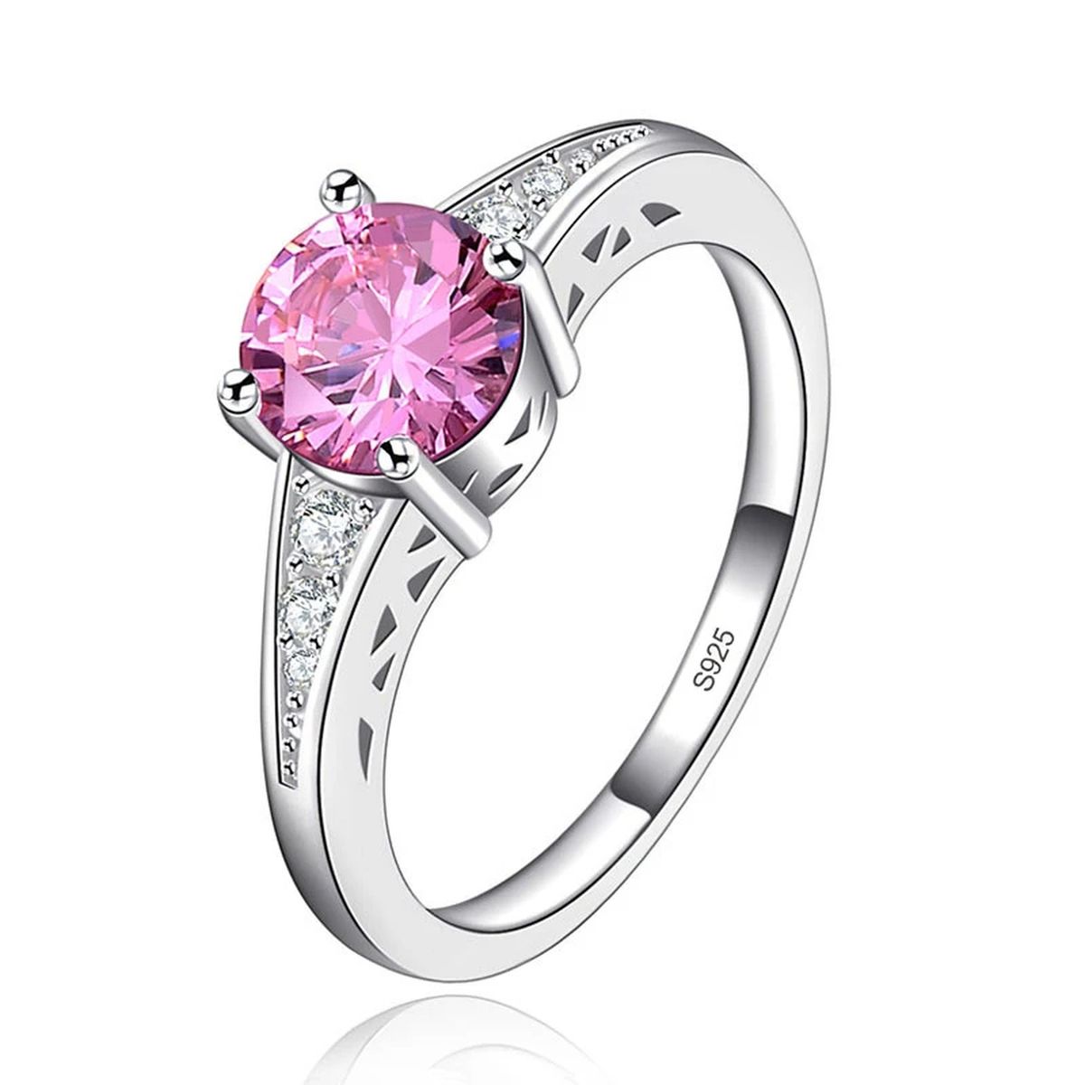 GENERICO - Anillo de Promesa Imperial Rose Bañado18K Aro Genieka