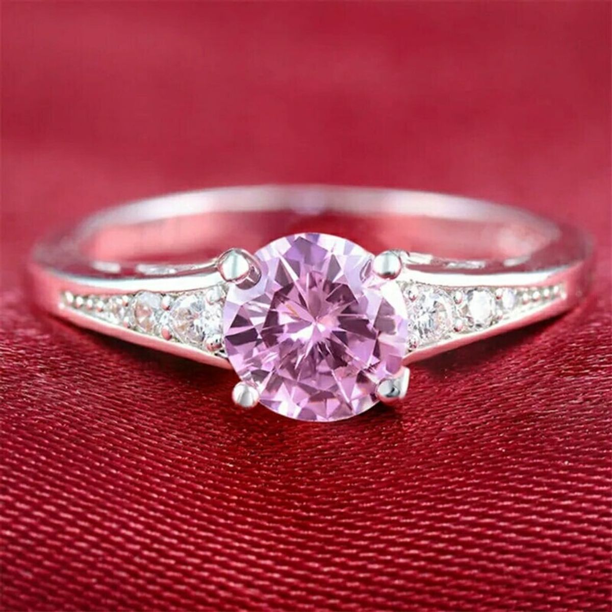 GENERICO - Anillo de Promesa Imperial Rose Bañado18K Aro Genieka