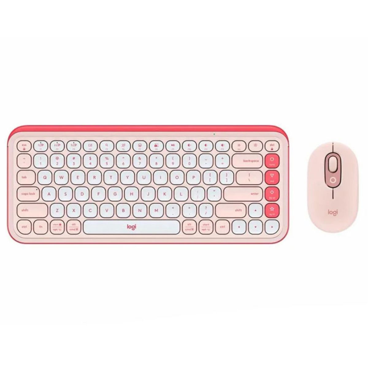 LOGITECH - TECLADO LOGITECH + MOUSE POP ICON ROSADO BLUETOOTH