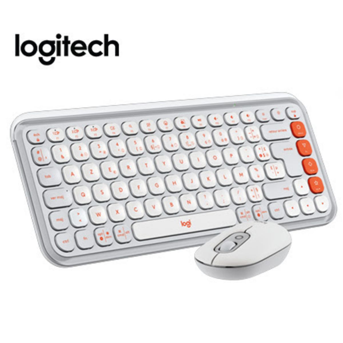 LOGITECH - TECLADO LOGITECH + MOUSE POP ICON BLANNCO BLUETOOTH