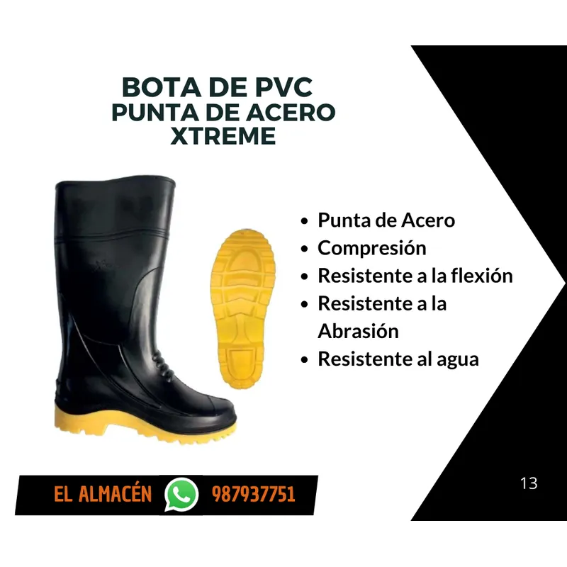 XTREME - BOTA DE JEBE PUNTA DE ACERO