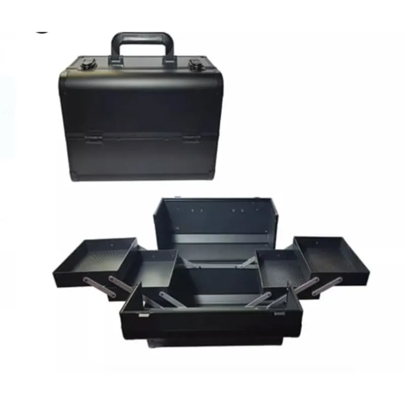 GENERICO - Maletín organizador maquillaje grande y de calidad NEGRO