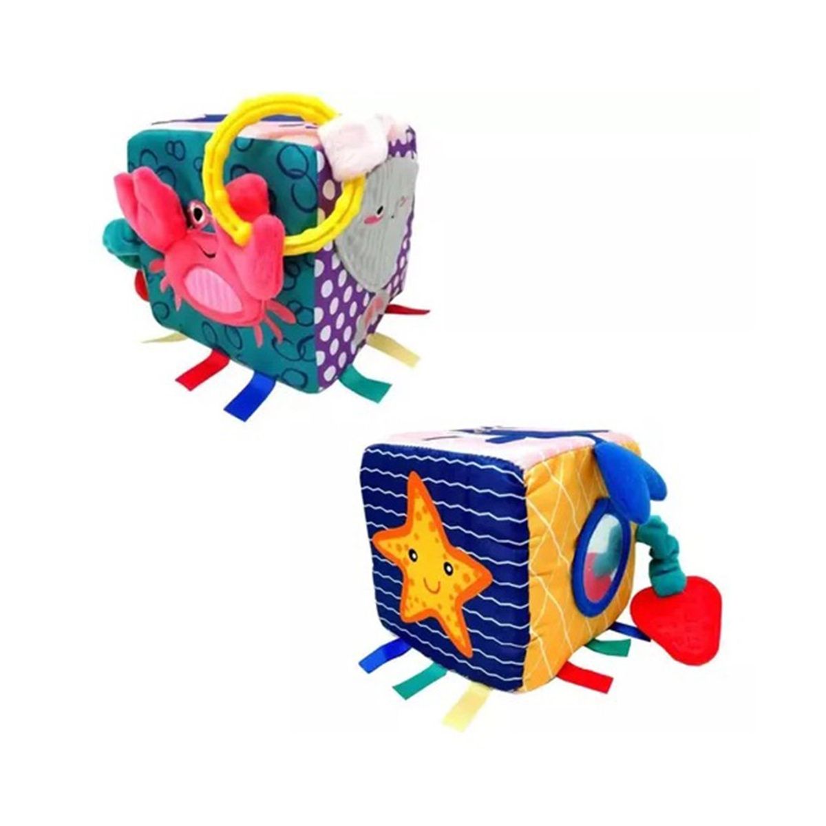 GENERICO - Tummy Time - Cubo sensorial con texturas GRANDE