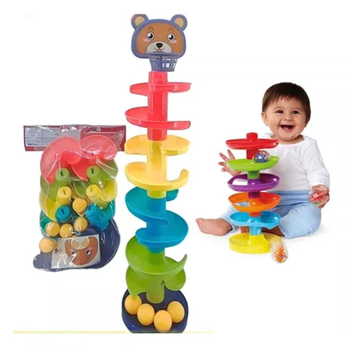 GENERICO - Juego didactico interactivo - Tobogán pelota - 8 pisos