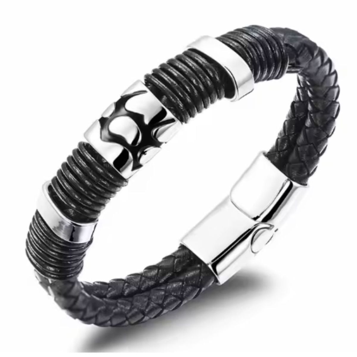 GENERICO - Pulsera De Caballero De Cuero Elegante Y Juvenil 64