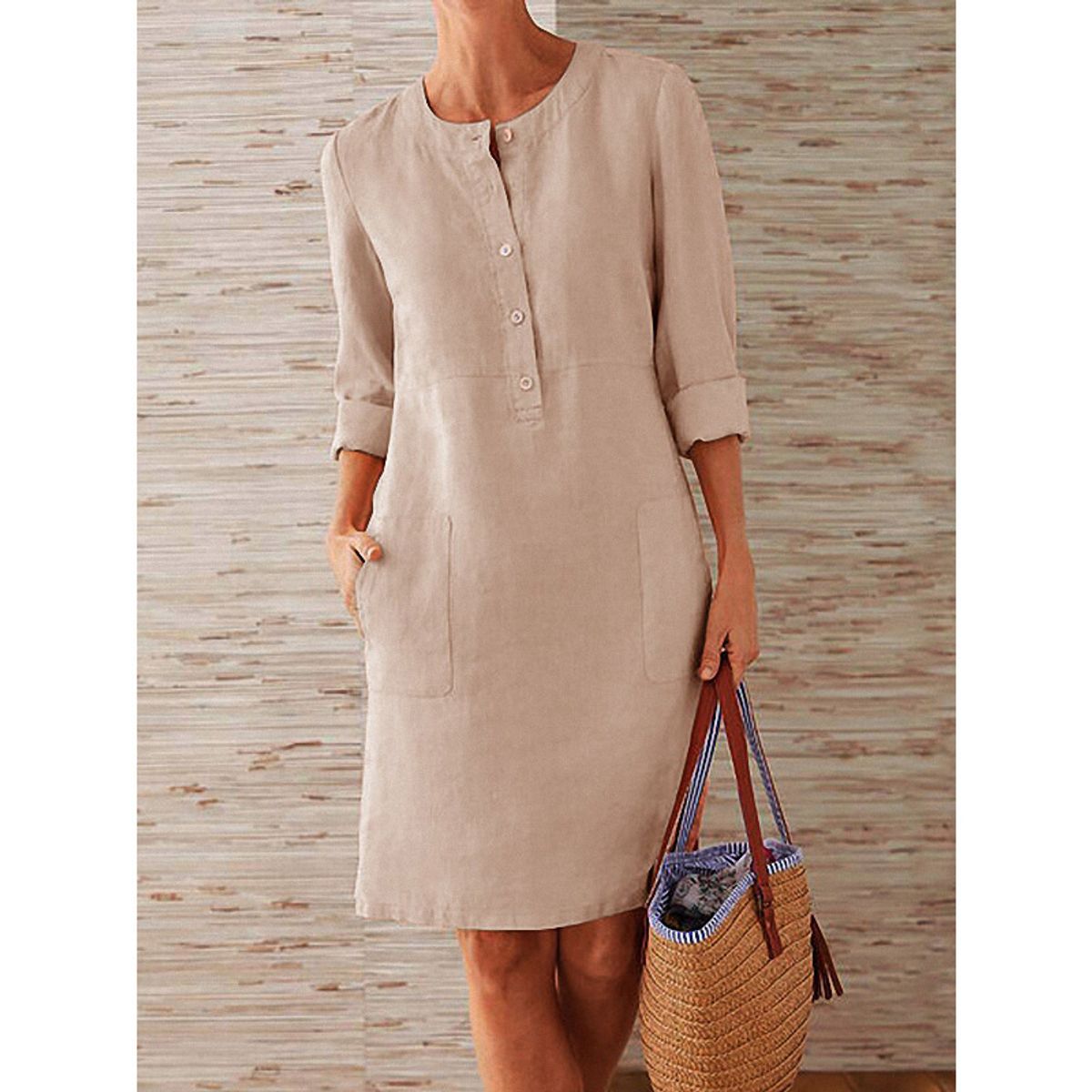 GIOIO - Vestido Mujer Beige