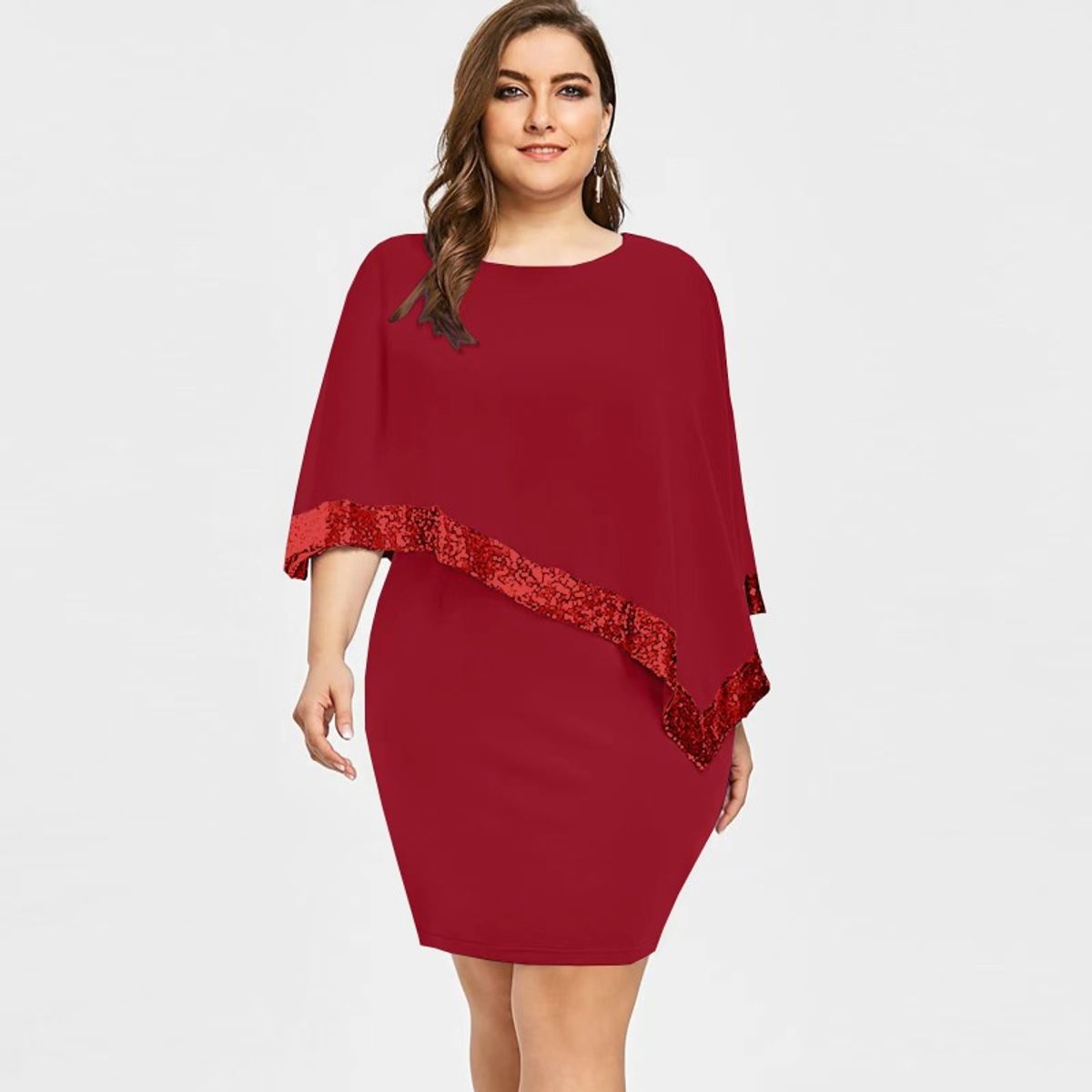 GIOIO - Vestido de fiesta Mujer Rojo