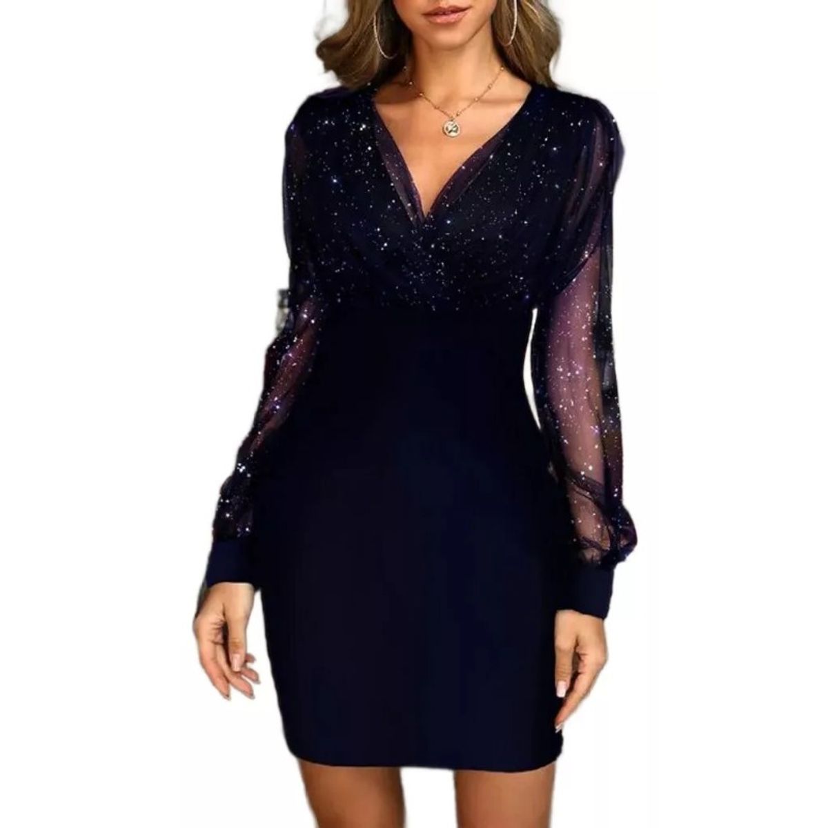 GIOIO - Vestido de fiesta Mujer Azul