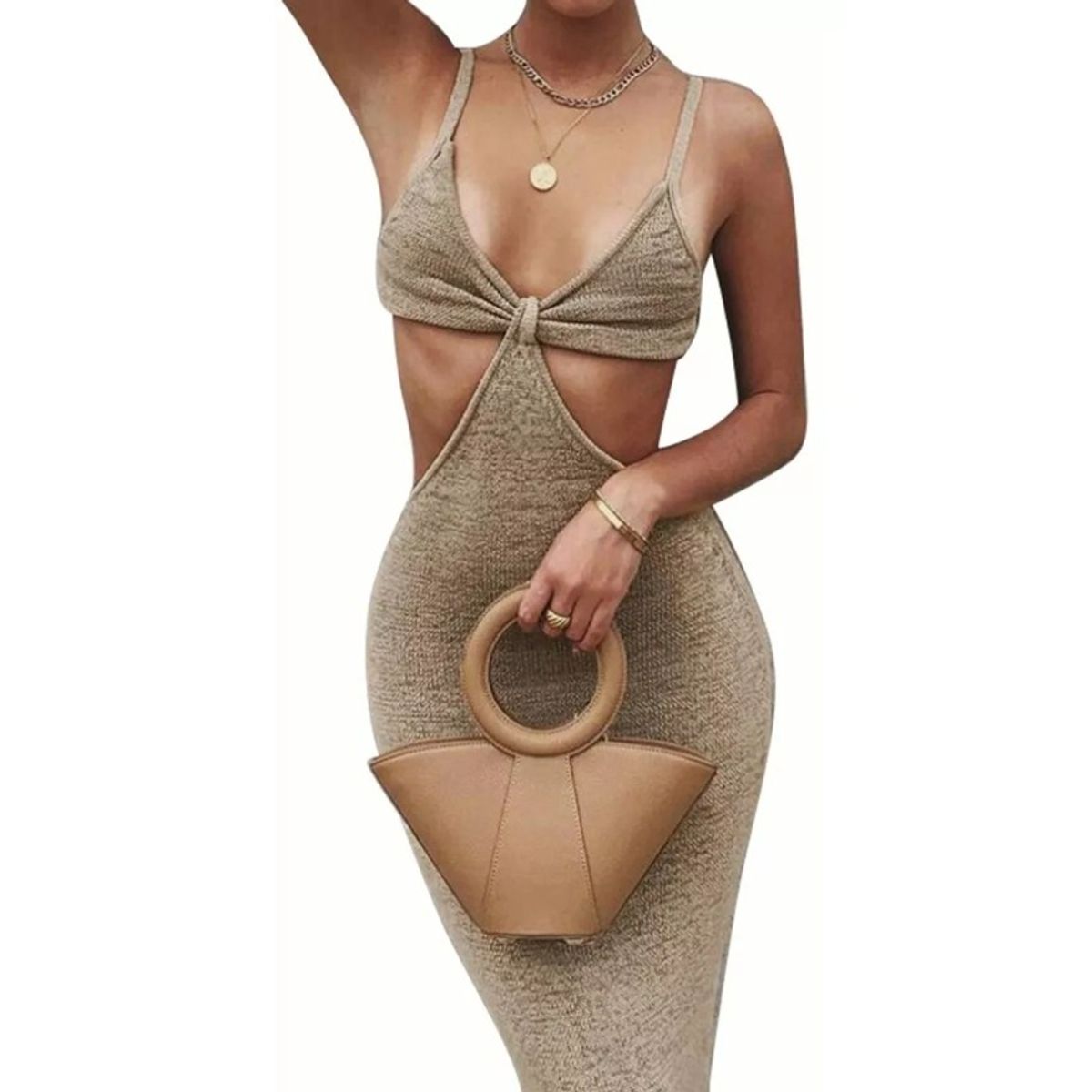 GIOIO - Vestido Mujer Caqui