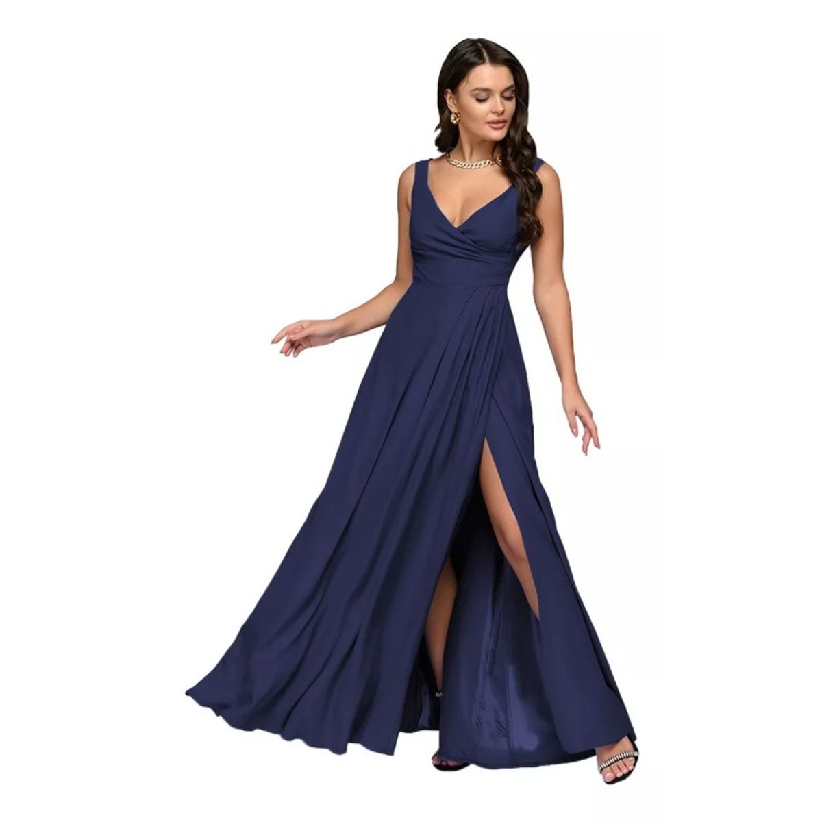 GIOIO - Vestido de fiesta Mujer Azul