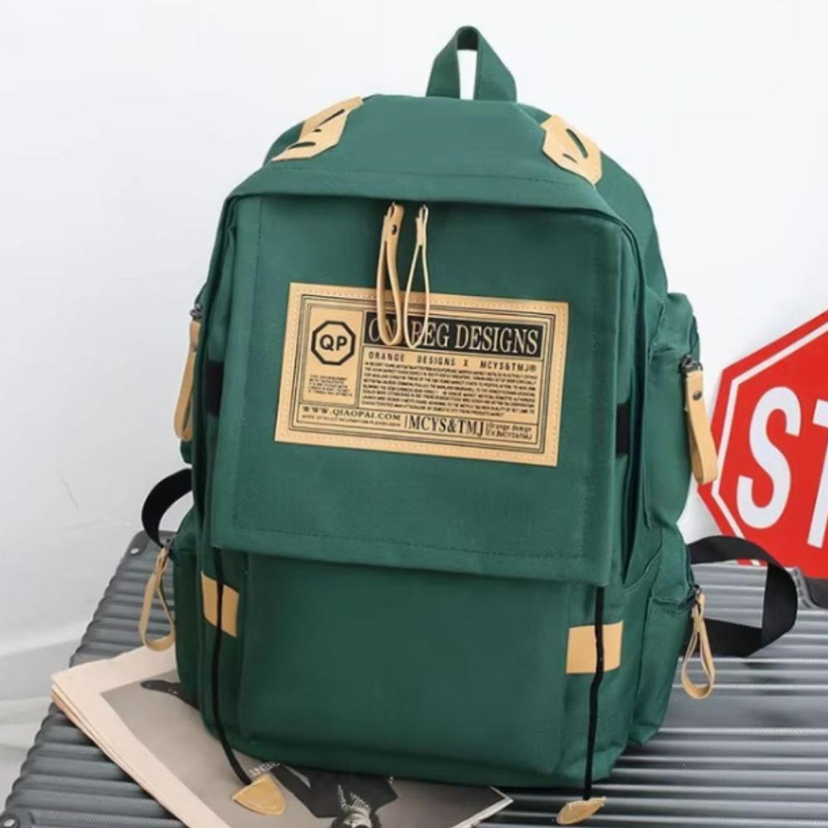 GENERICO - Mochila escolar Lisa unisex resistente casual y elegante-