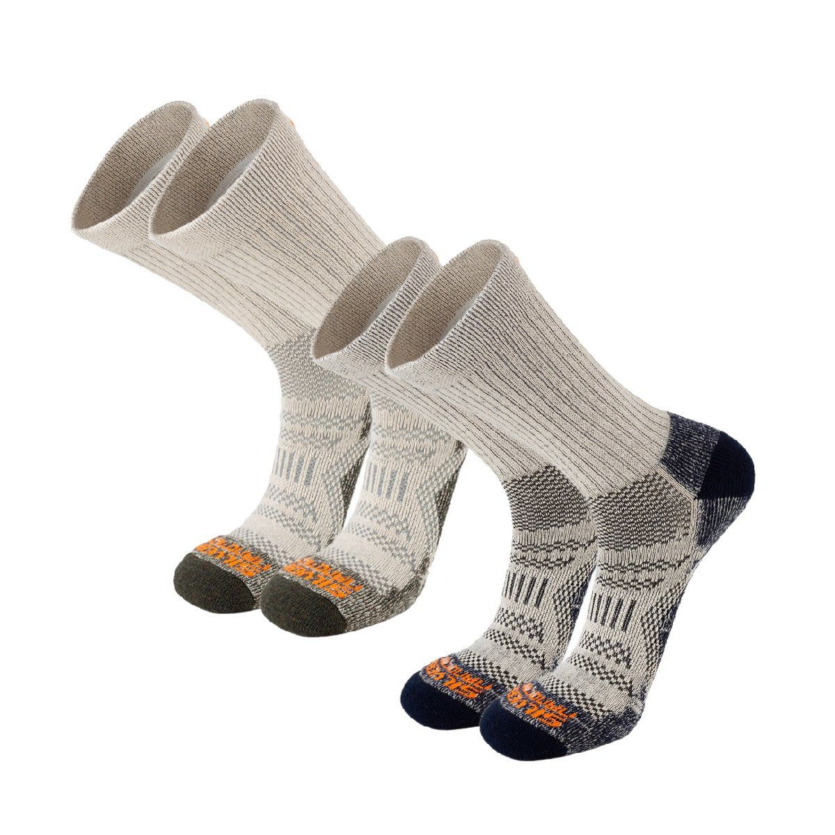 SILVERA NANOTECH - Medias trekking mujer y hombre 2-pack pima