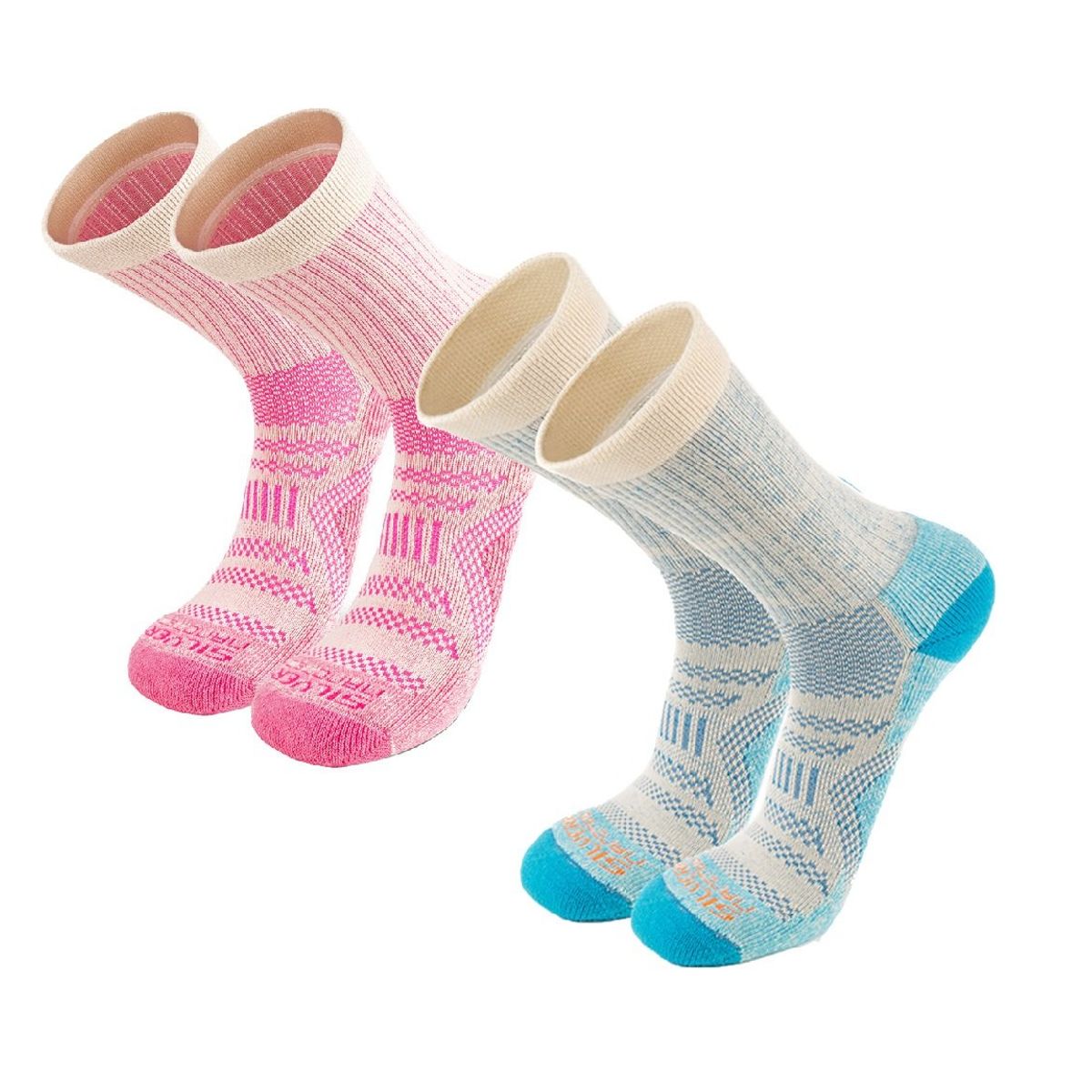 SILVERA NANOTECH - Medias trekking mujer y hombre 2-pack pima