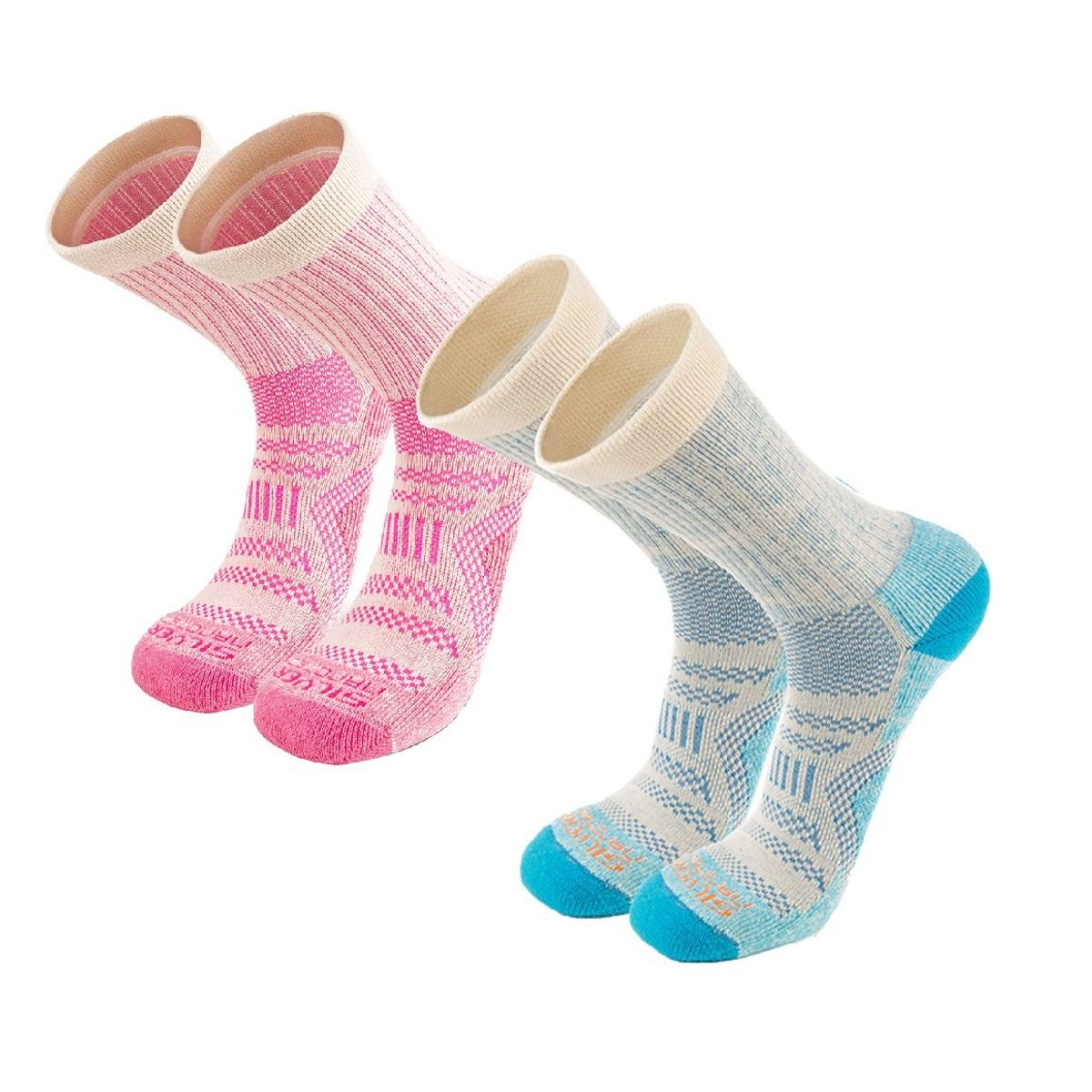 SILVERA NANOTECH - Medias trekking mujer y hombre 2-pack pima