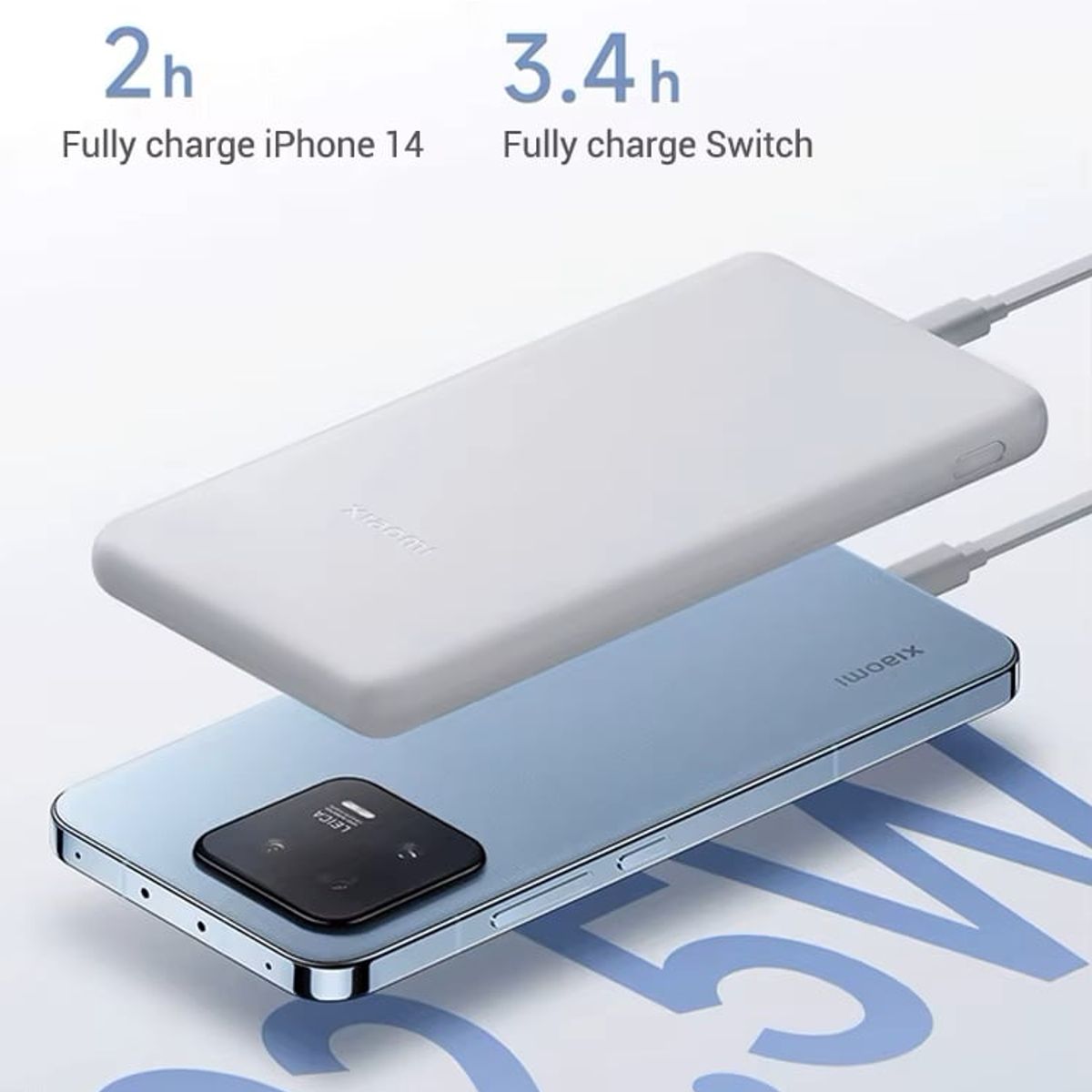 XIAOMI - Power Bank Xiaomi 10000mha Lite Type C 22W Carga Rapida - blanco