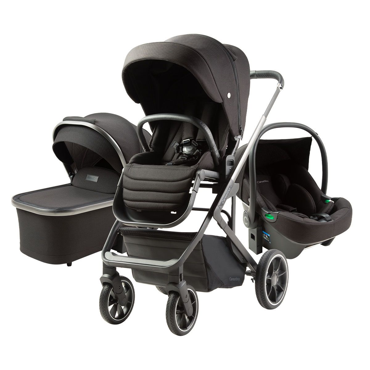 CARESTINO - Coche Carestino Gales Con Accesorios Negro