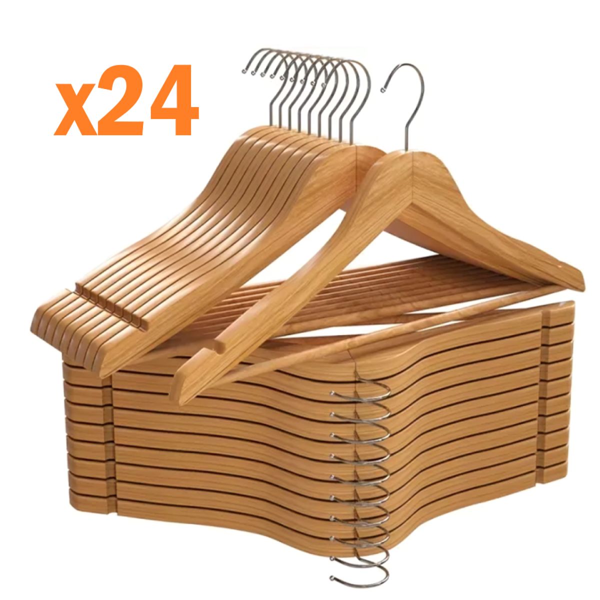 GENERICO - Pack x24 ganchos para ropa perchas colgadores organizadores