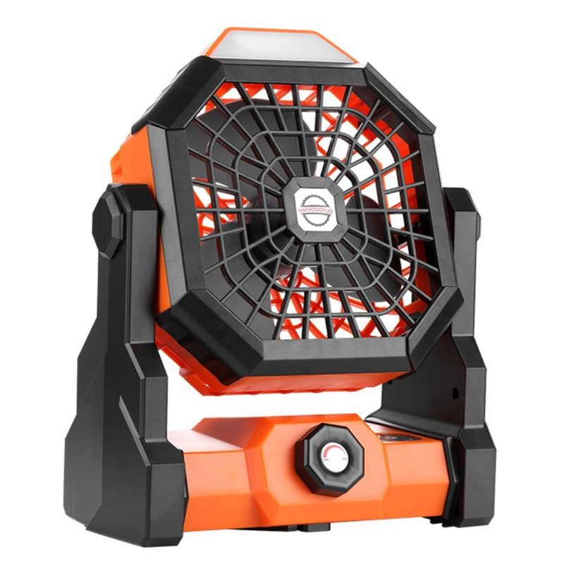 OEM - Ventilador de Camping Recargable 270° con Gancho Iluminación Led FS-X3