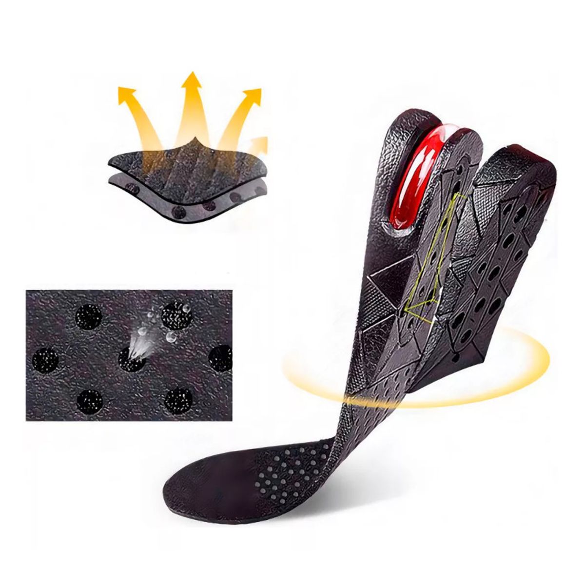 GENERICO - Plantilla Elevadora invisible Aumento Altura Gel Size 36-42