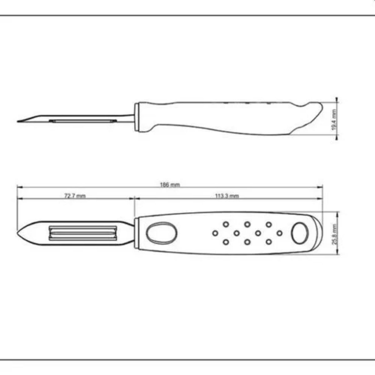 TRAMONTINA - Pelador de Papa Color Negro Tramontina Utilità  Acero Inoxidable